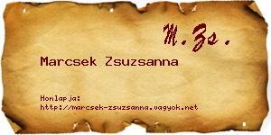Marcsek Zsuzsanna névjegykártya